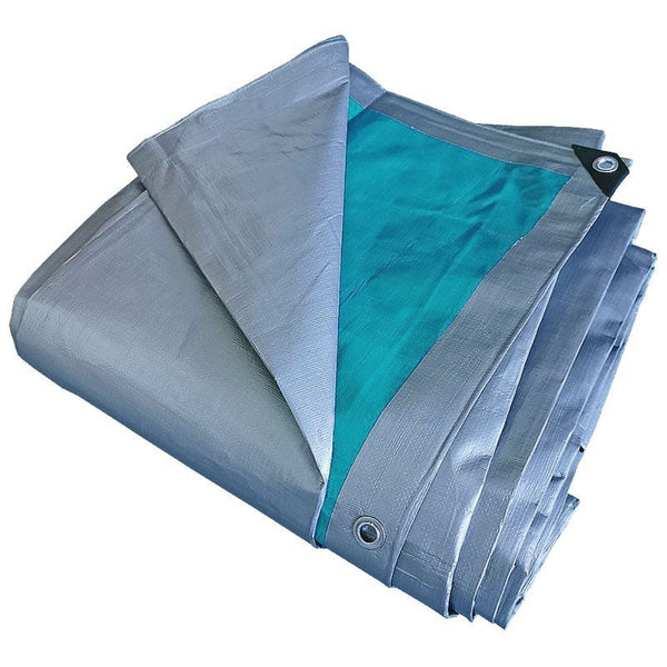 Prelata cu inele 3x4 m, 220 g/mp, argintiu-verde