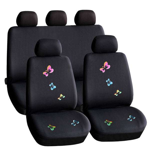 Huse universale scaune auto cu fluturasi - set complet