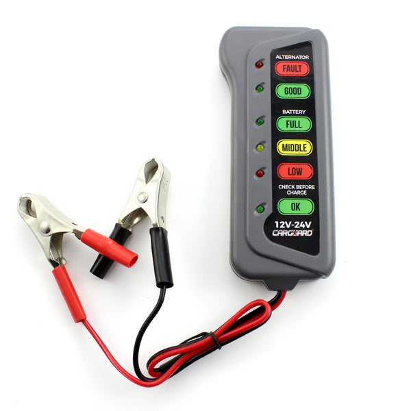 Tester baterie si alternator auto 12V-24V cu LED