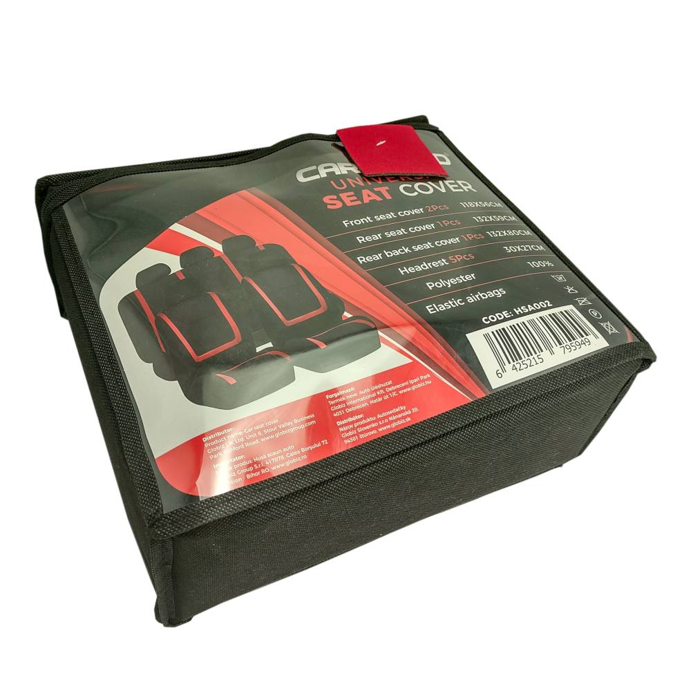 Huse universale scaune auto rosii Carguard - husa bancheta