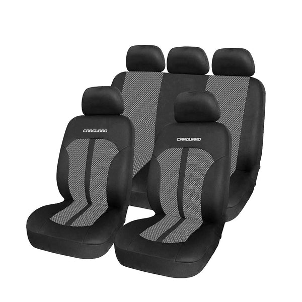 Huse premium scaune auto gri si negru - set complet
