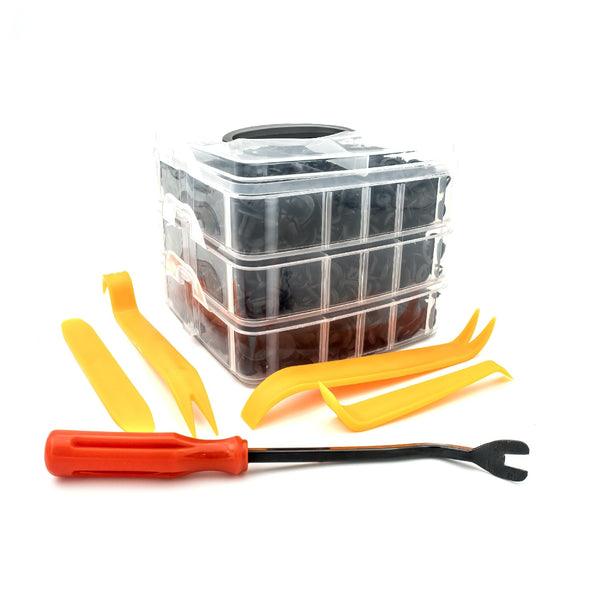 Set 620 cleme plastic auto + 5 unelte, Carguard