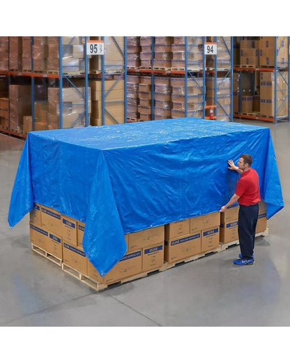 Pachet 1+1 prelata cu inele 80 g/mp, 2x3 m, albastru - imagine 2