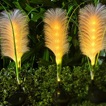 Set 2 lampi solare gradina tip Pampas, lumina calda, 75cm - imagine 2