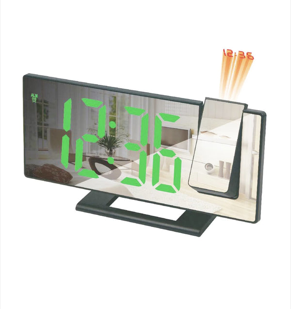 Ceas digital de masa cu LED, oglinda si proiector