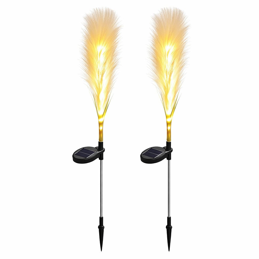 Set 2 lampi solare gradina tip Pampas, lumina calda, 75cm