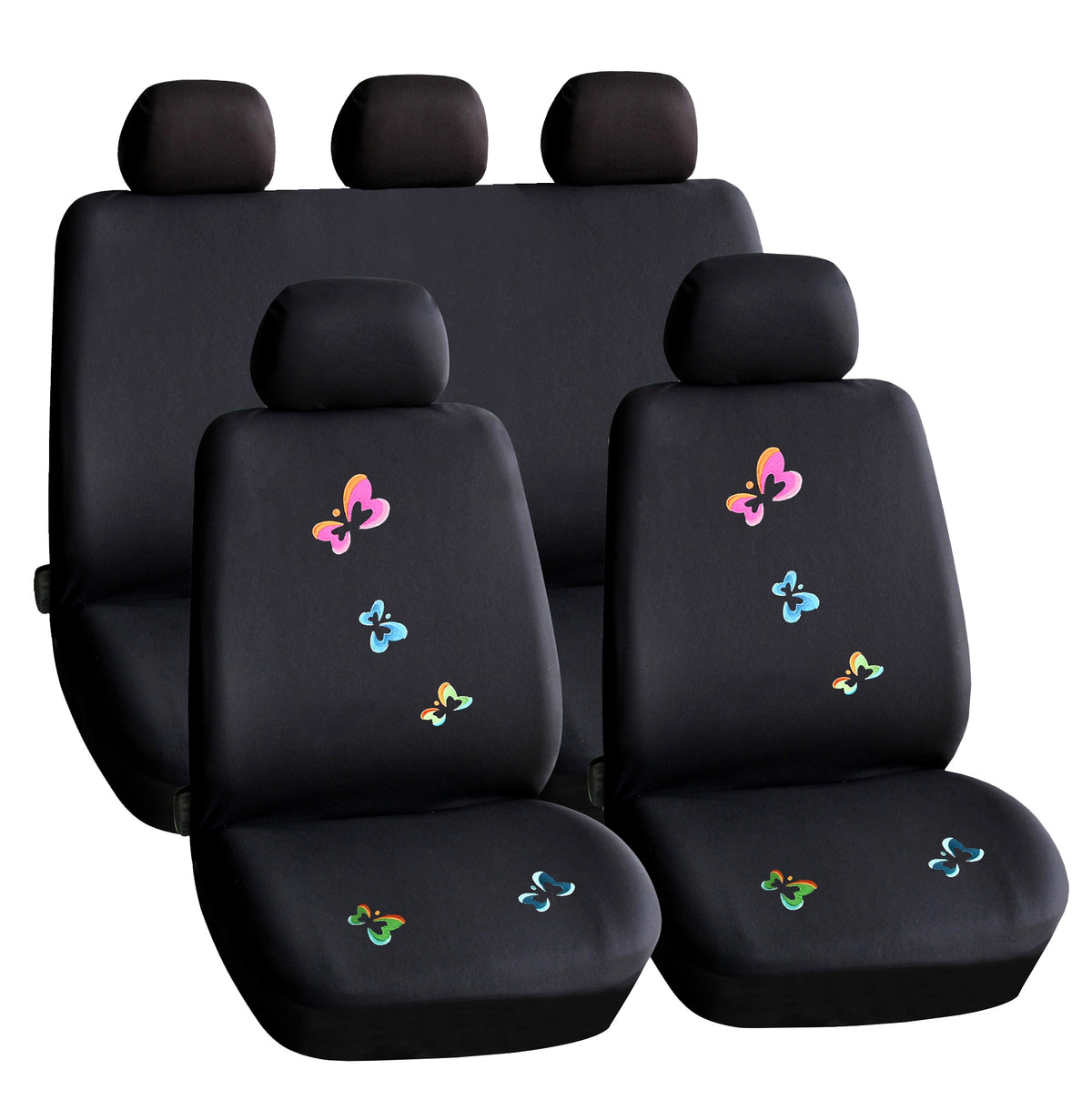 Huse universale scaune auto cu fluturasi - set complet