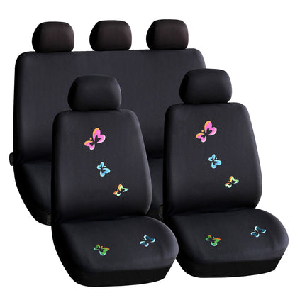 Huse universale scaune auto cu fluturasi - set complet