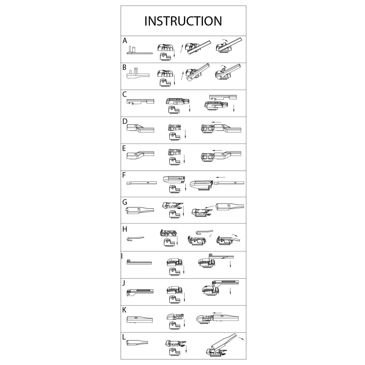Ștergător de parbriz profesional multiadaptor, Carguard - 14" / 35 cm