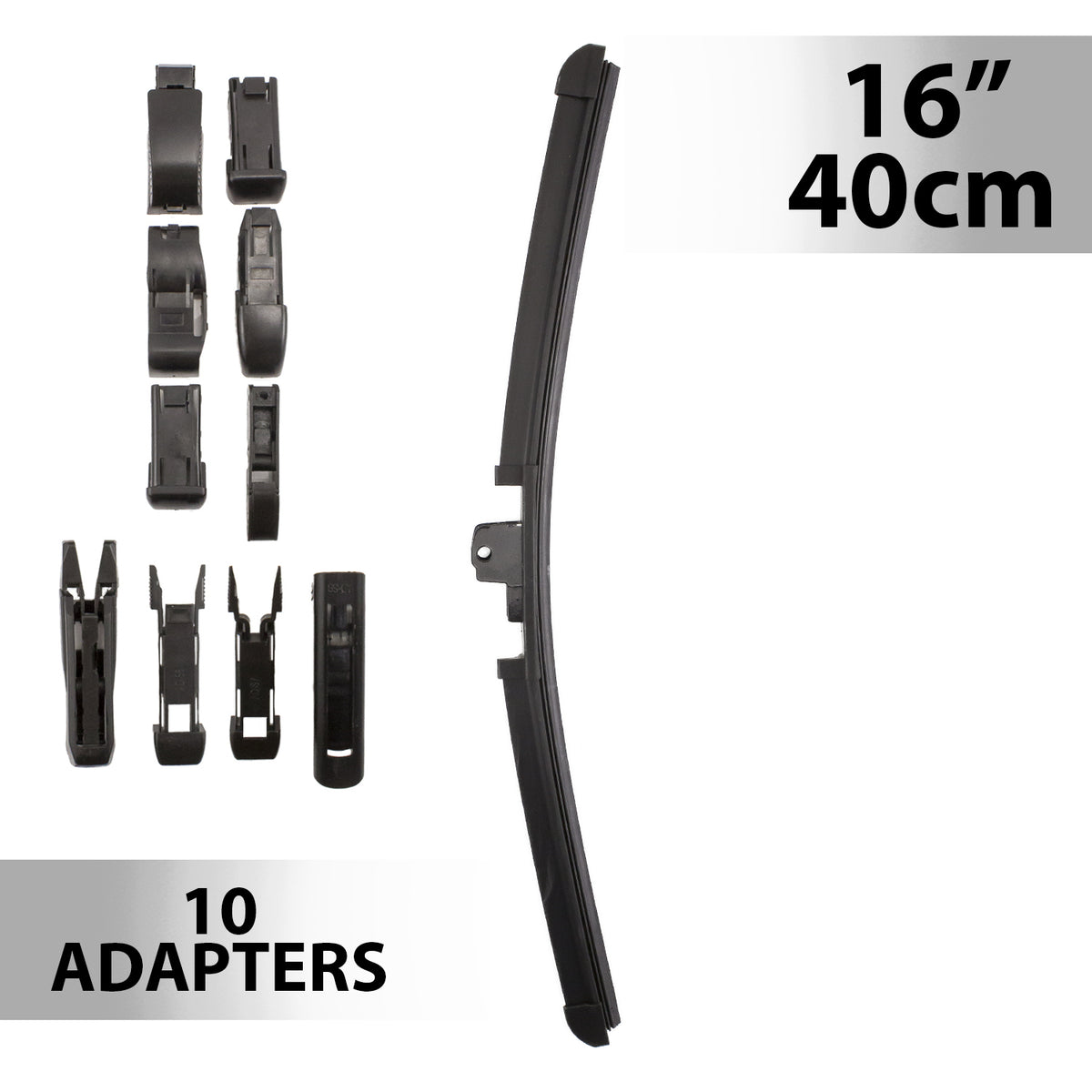 Ștergător de parbriz profesional multiadaptor, Carguard - 16" / 40 cm