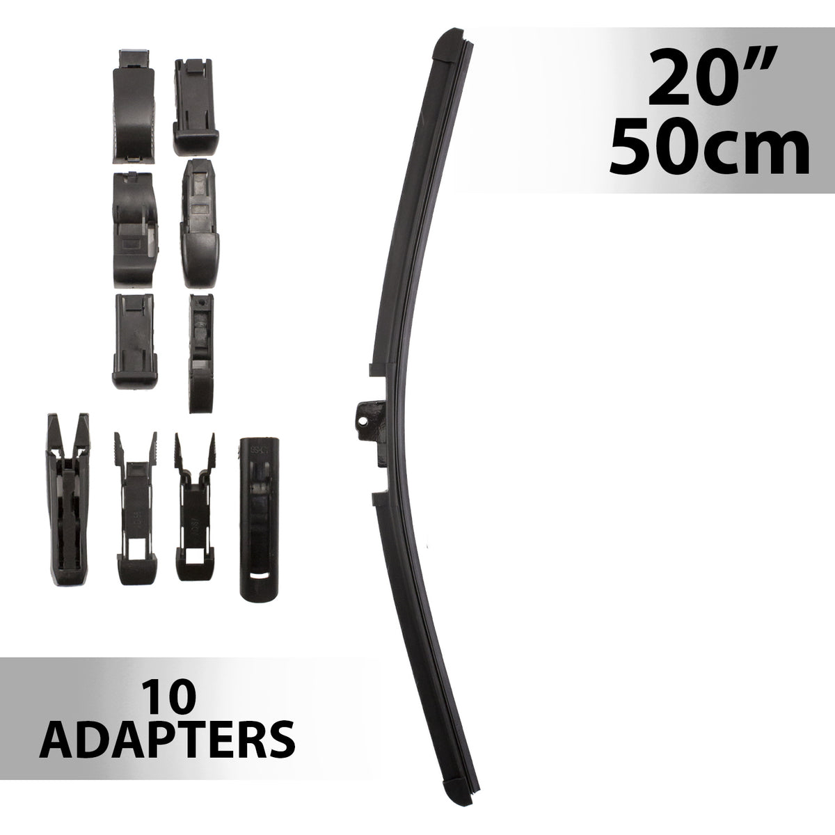 Ștergător de parbriz profesional multiadaptor, Carguard - 20" / 50 cm