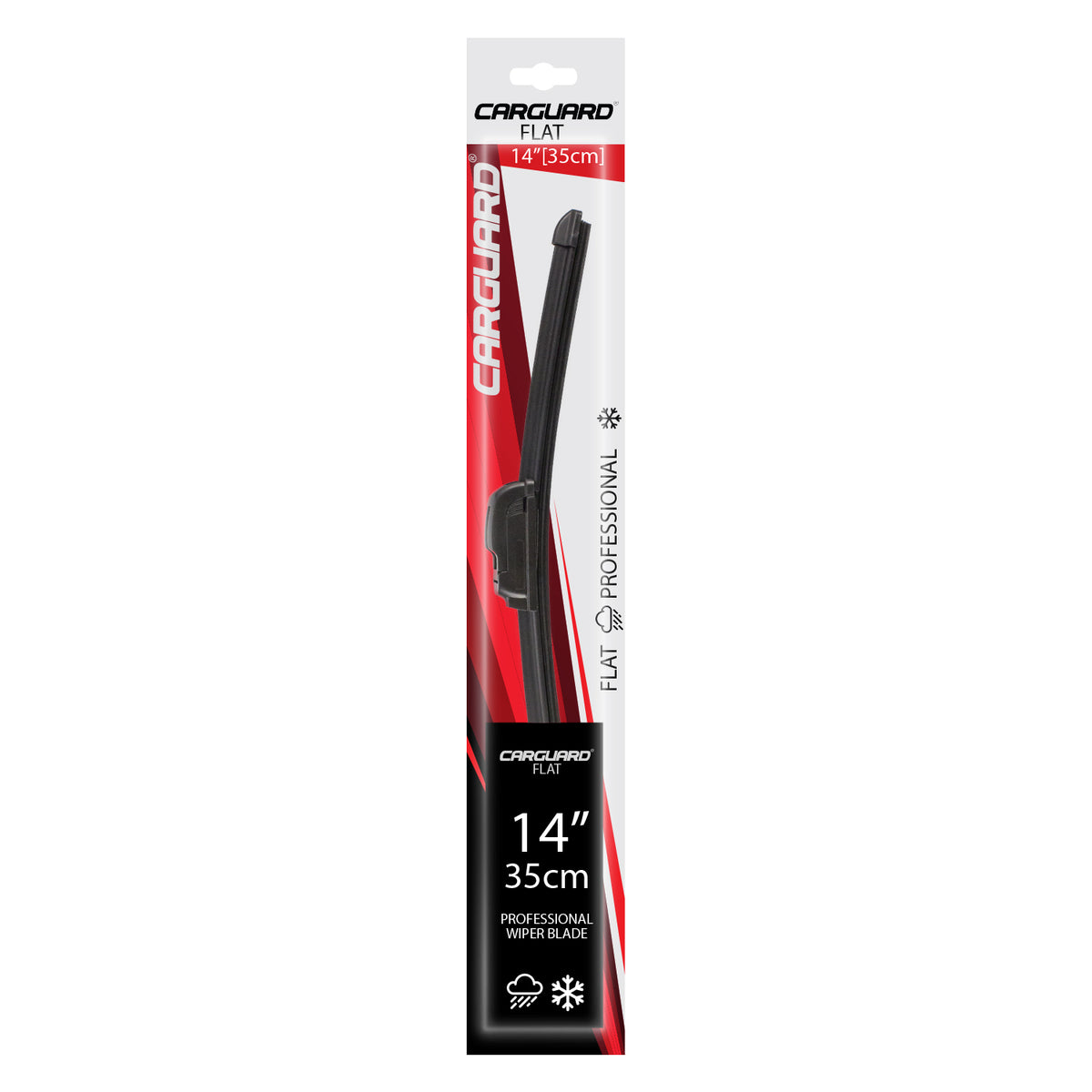 Ștergător parbriz FLAT 14" / 35 cm, fără cadru, Carguard - imagine 2