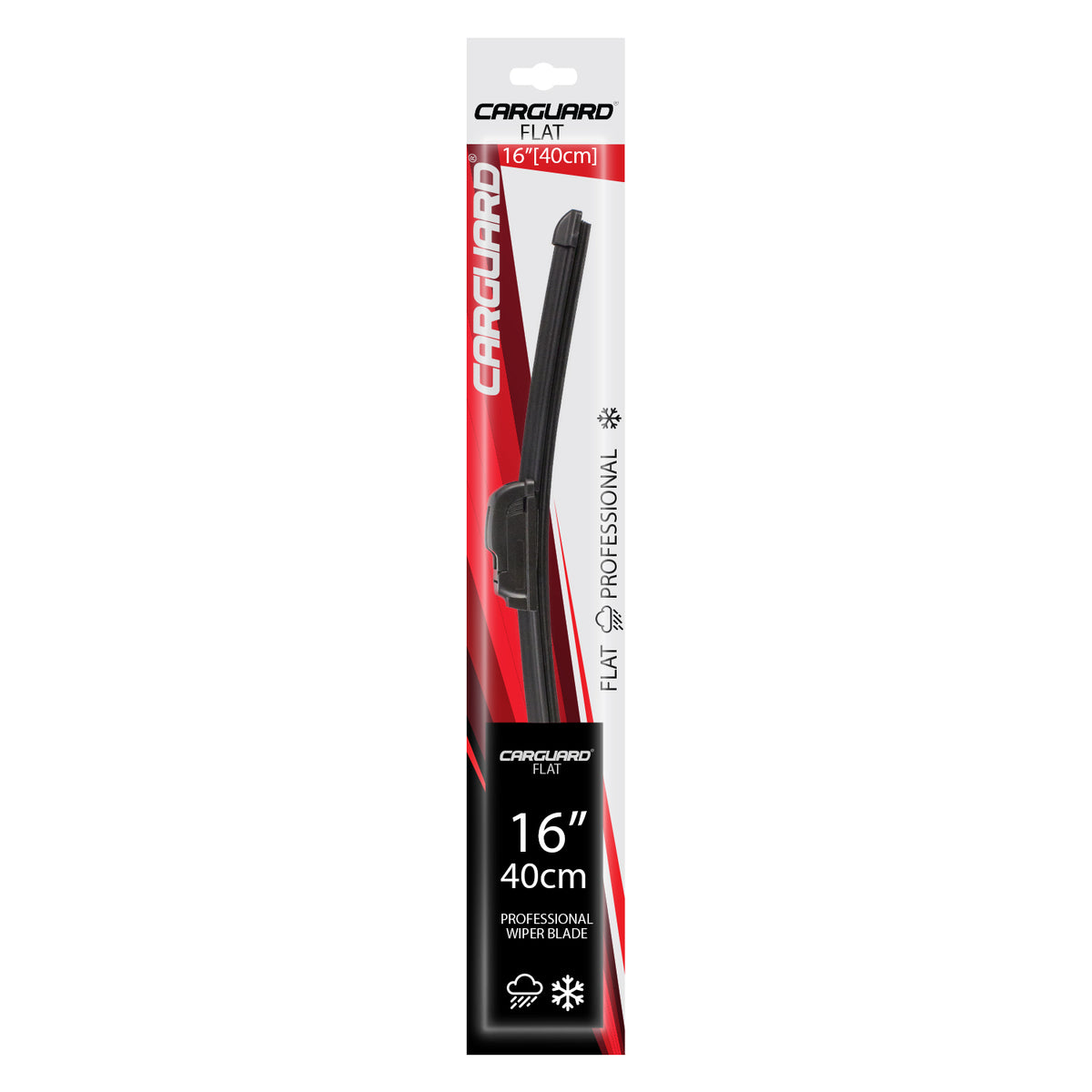Ștergător parbriz FLAT 16" / 40 cm, fără cadru, Carguard - imagine 2