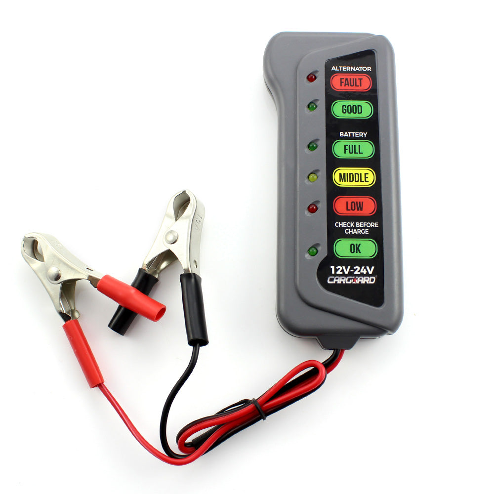 Tester baterie si alternator auto 12V-24V cu LED