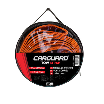 Chingă de tractare auto 4 m cu cârlige, Carguard - 2,5 tone