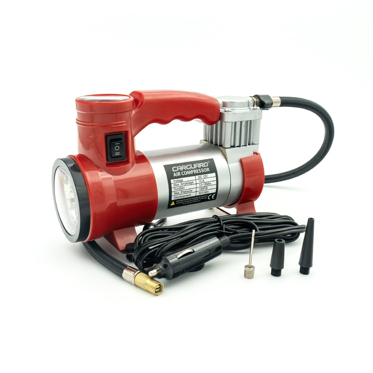 Compresor auto 12V pentru umflat anvelope, Carguard - Standard 30 L/min