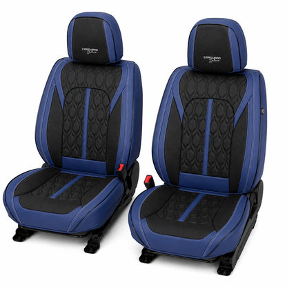 Huse auto Deluxe albastru închis și negru - imagine 2