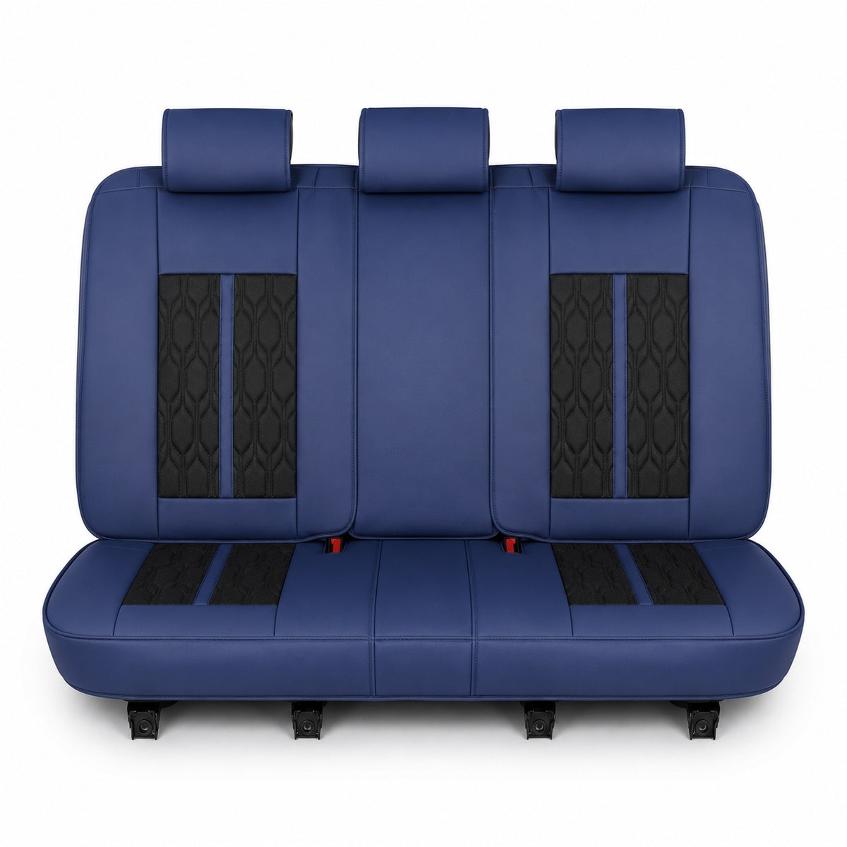 Huse auto Deluxe albastru închis și negru - imagine 3
