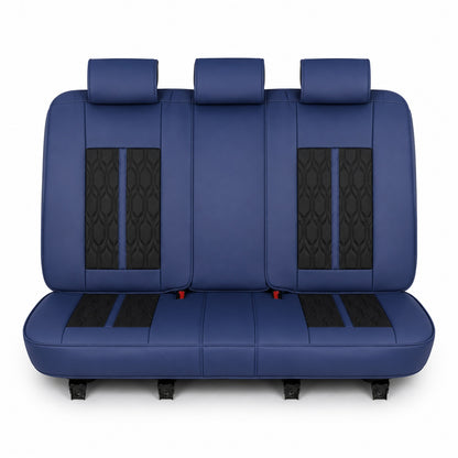 Huse auto Deluxe albastru închis și negru - imagine 3