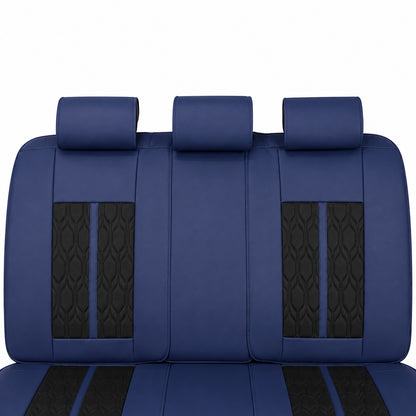 Huse auto Deluxe albastru închis și negru - imagine 5