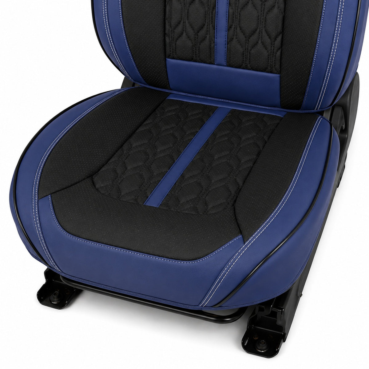 Huse auto Deluxe albastru închis și negru - imagine 6