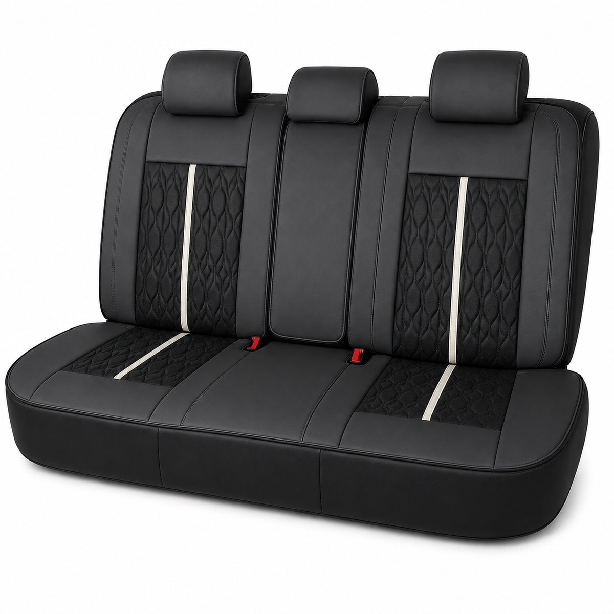 Huse auto Deluxe negru și alb - imagine 3