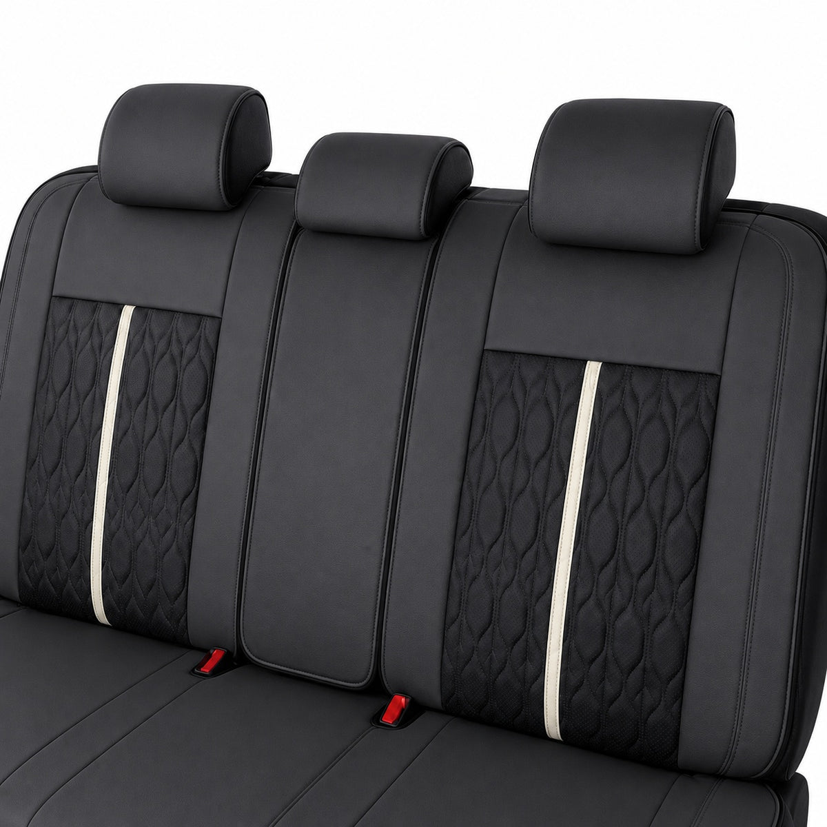 Huse auto Deluxe negru și alb - imagine 5