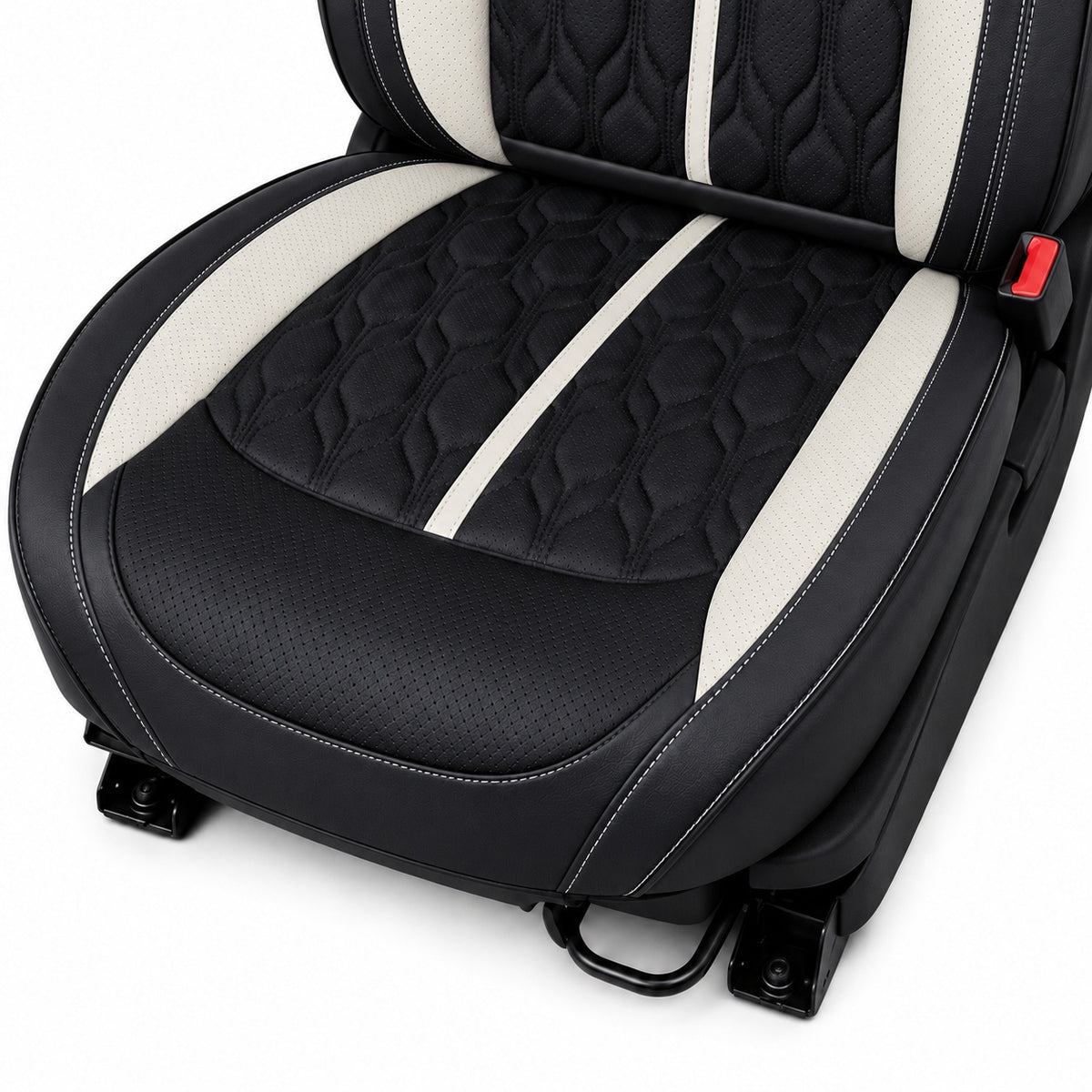 Huse auto Deluxe negru și alb - imagine 6