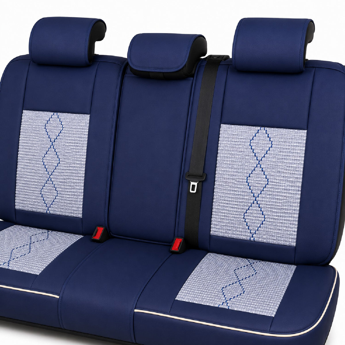 Huse auto Deluxe albastru și alb - imagine 5