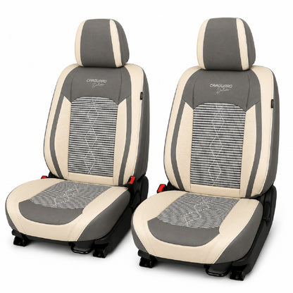 Huse auto Deluxe gri deschis și gri închis - imagine 2