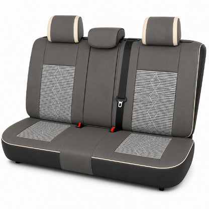 Huse auto Deluxe gri deschis și gri închis - imagine 3