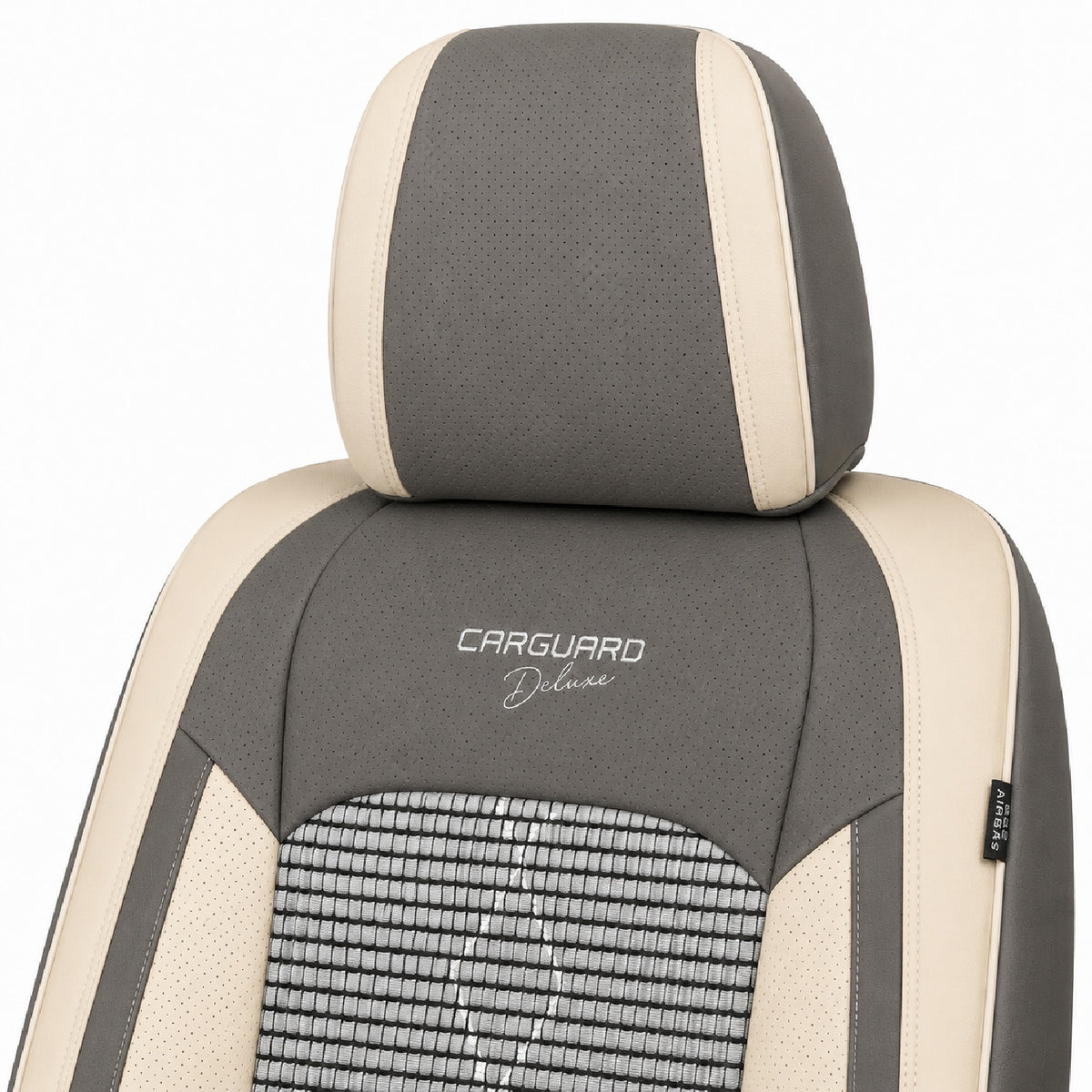 Huse auto Deluxe gri deschis și gri închis - imagine 4