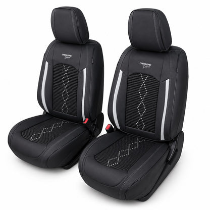 Huse auto Deluxe negru și alb - imagine 2