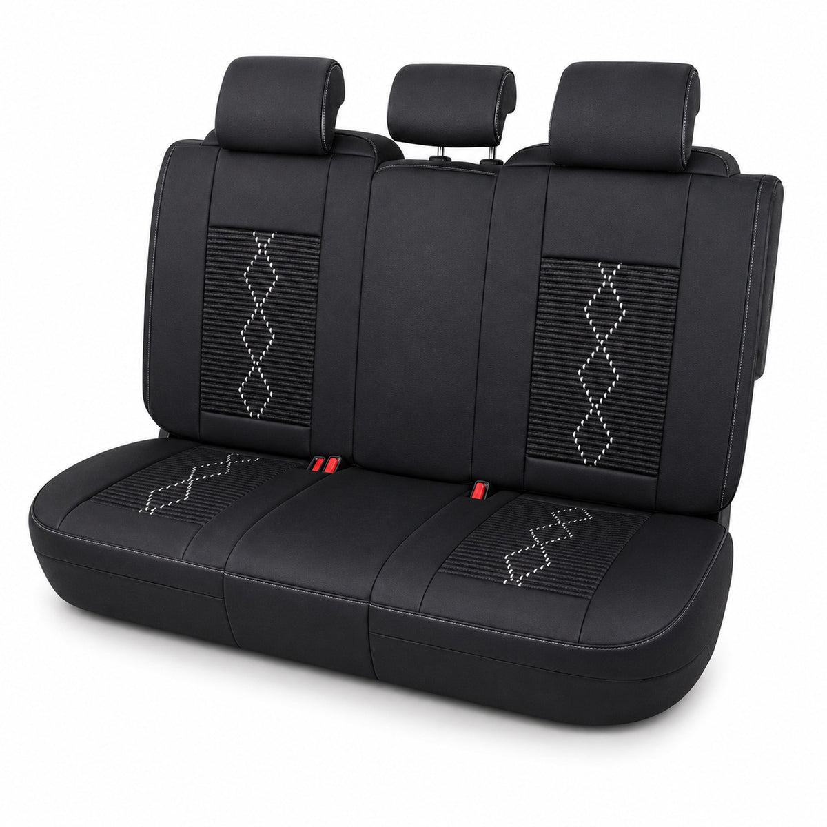 Huse auto Deluxe negru și alb - imagine 3