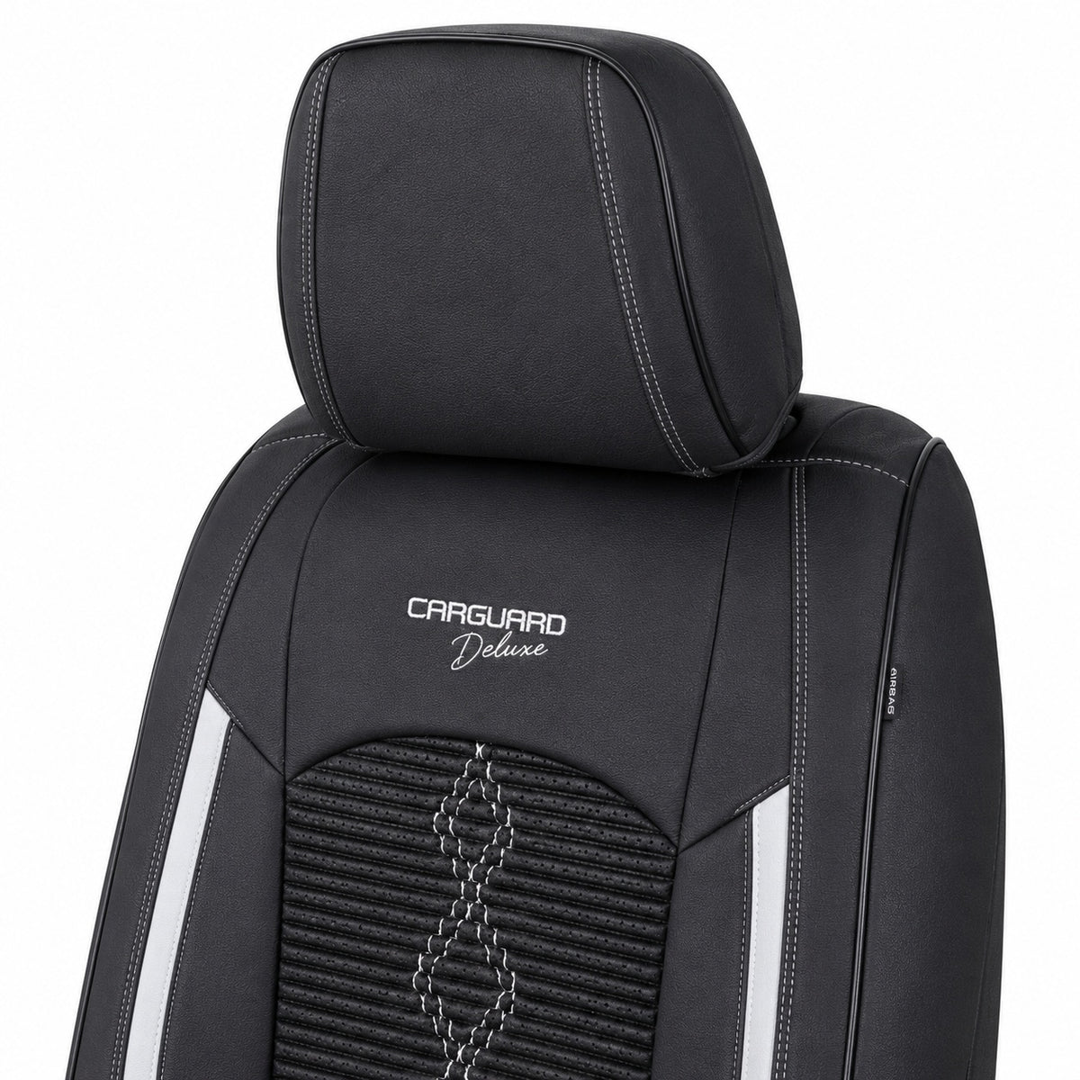 Huse auto Deluxe negru și alb - imagine 4