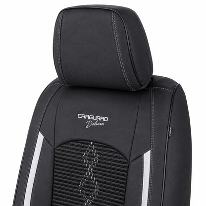 Huse auto Deluxe negru și alb - imagine 4