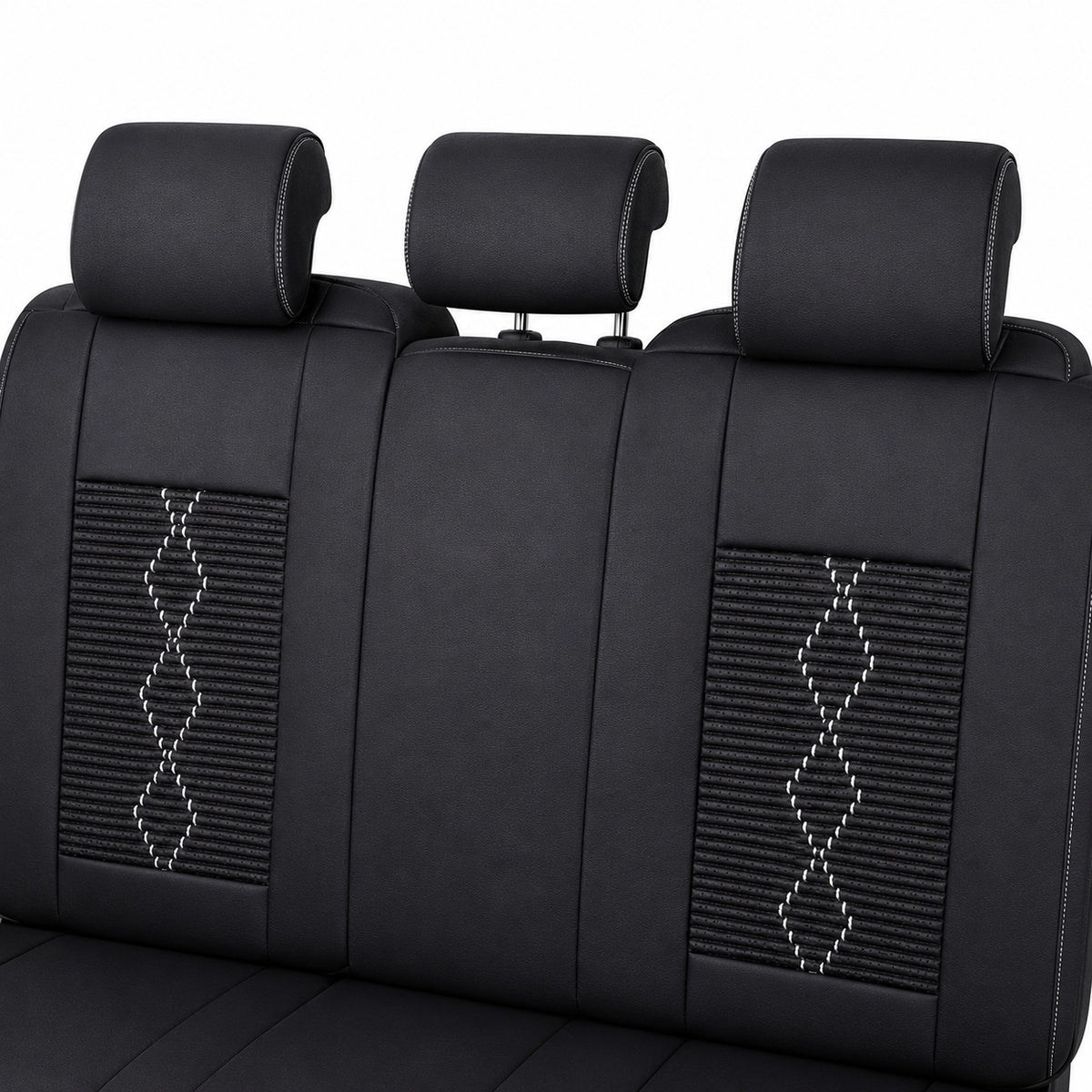 Huse auto Deluxe negru și alb - imagine 5