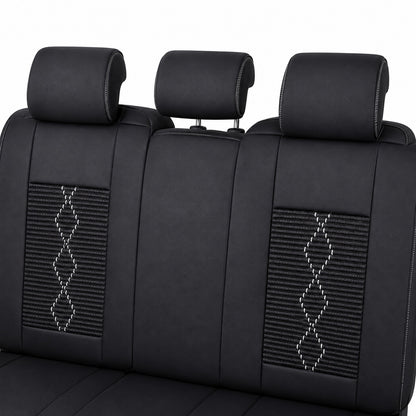 Huse auto Deluxe negru și alb - imagine 5