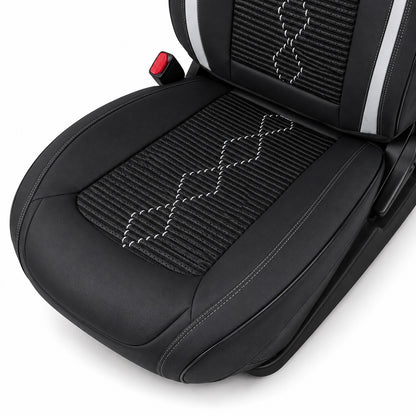 Huse auto Deluxe negru și alb - imagine 7