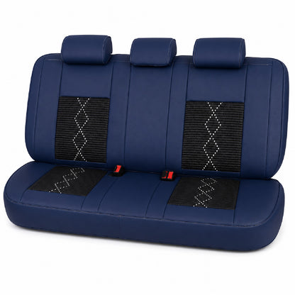 Huse auto Deluxe negru și albastru închis - imagine 3