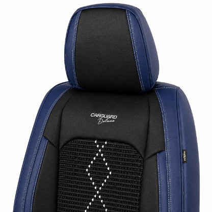 Huse auto Deluxe negru și albastru închis - imagine 4