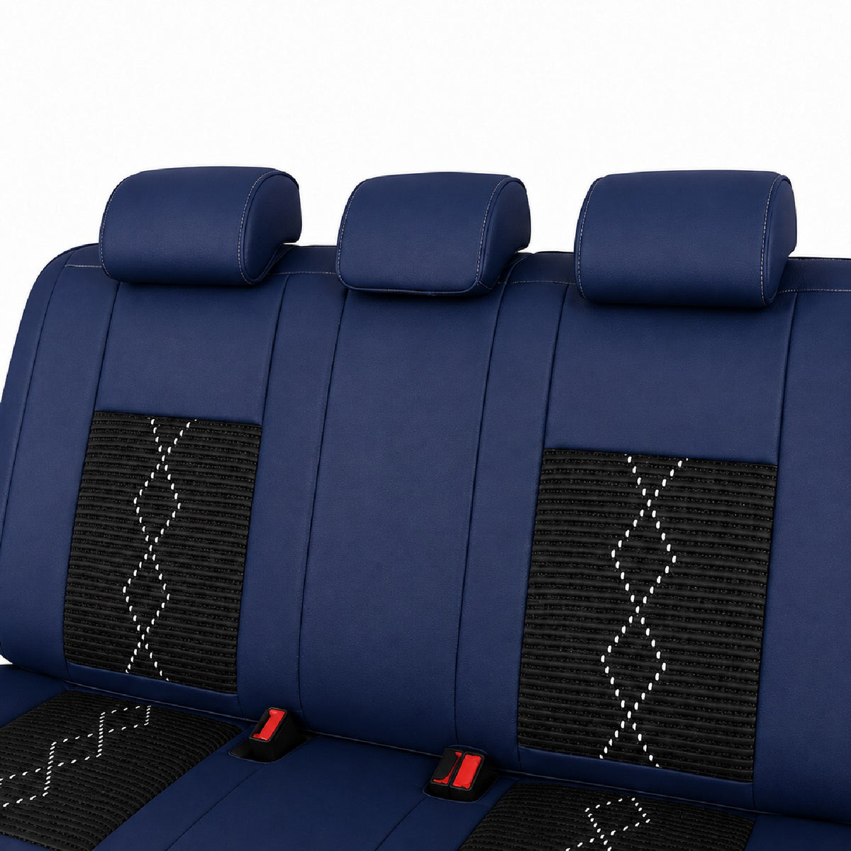 Huse auto Deluxe negru și albastru închis - imagine 5