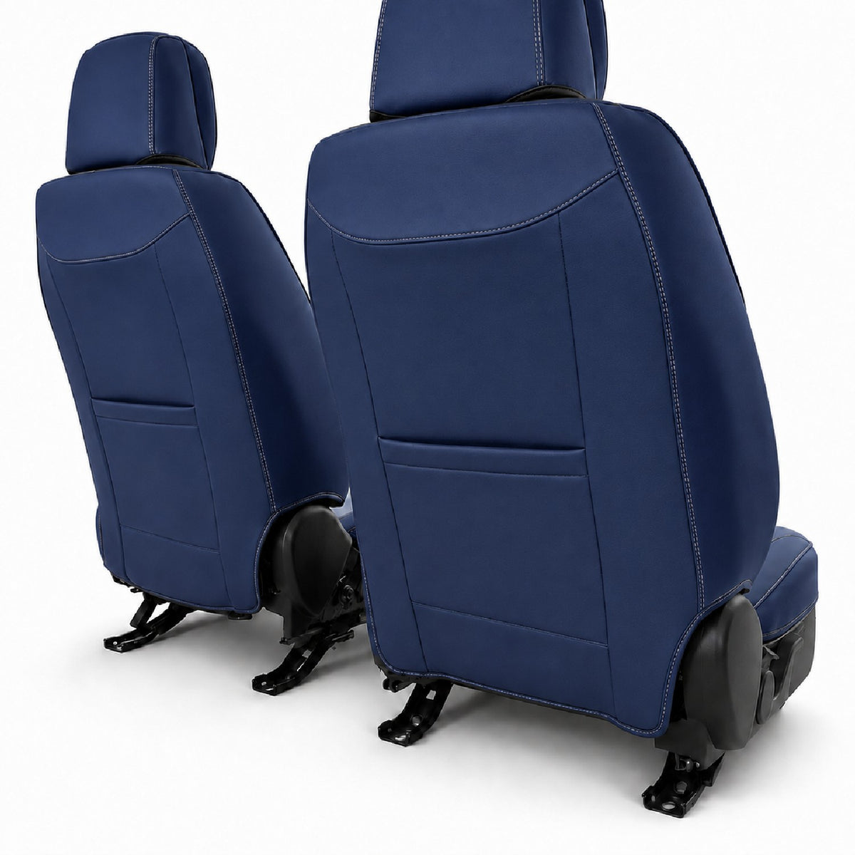 Huse auto Deluxe negru și albastru închis - imagine 7