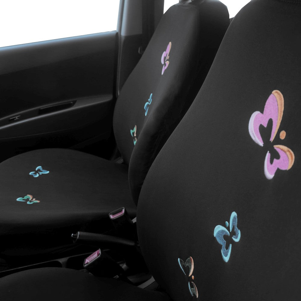 Huse scaune auto cu fluturasi - bancheta spate