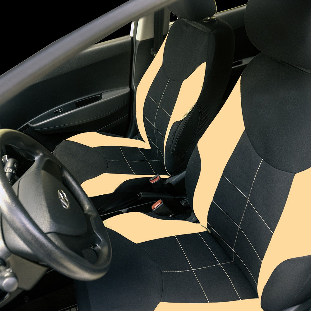 Huse scaune auto Elegance - montate pe scaunul din fata