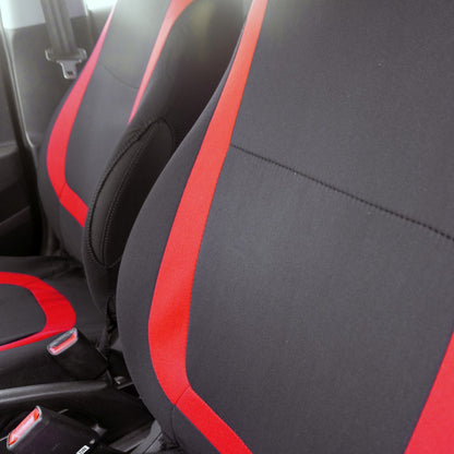 Huse universale scaune auto rosii Carguard - montate pe scaun