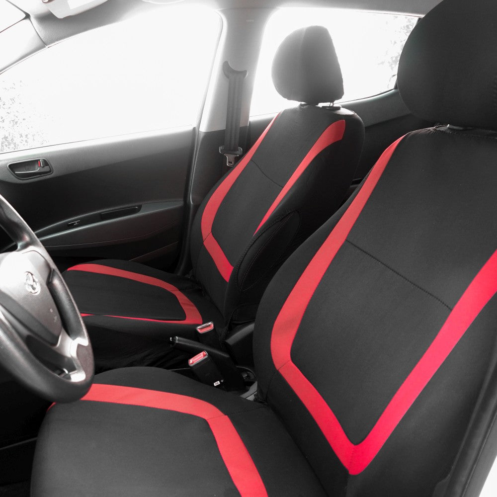 Huse universale scaune auto rosii Carguard - detaliu