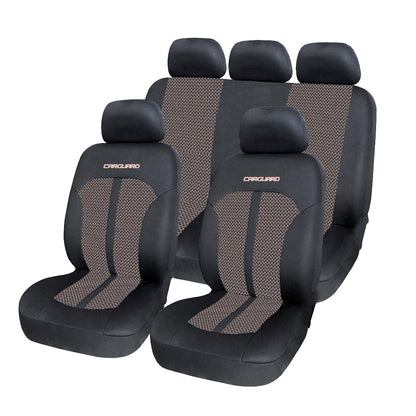 Huse premium scaune auto bej-negru - set complet