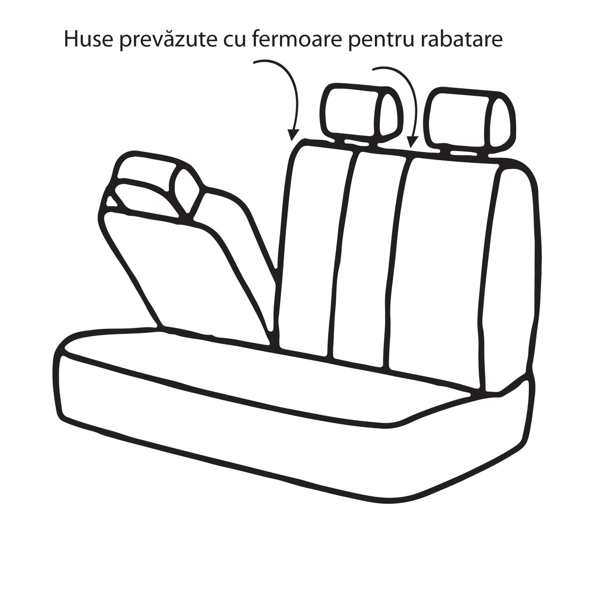 Huse premium scaune auto bej si negru, Carguard - imagine 7