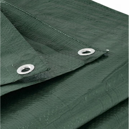 Prelata verde 4x4 m 120 g/mp - detaliu inele metalice